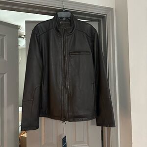 Cole Haan Dark Brown Leather Jacket